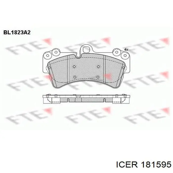 Передние тормозные колодки 181595 Icer
