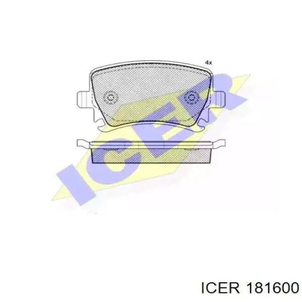 Колодки дисковые  Icer 181600 цена, от 24.69 USD