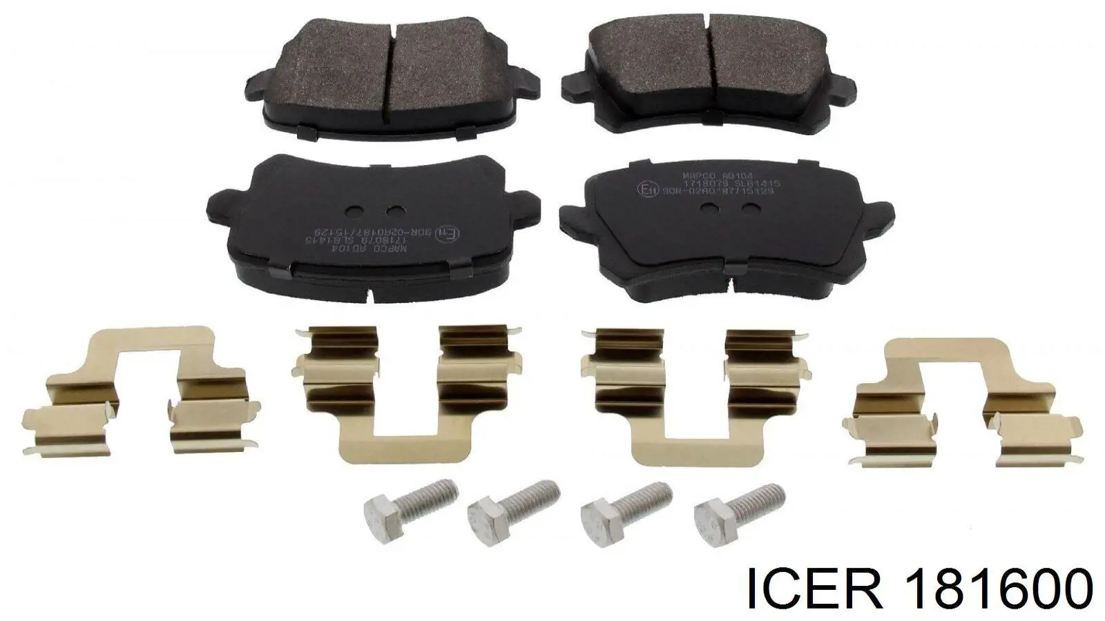 Задние тормозные колодки 181600 Icer