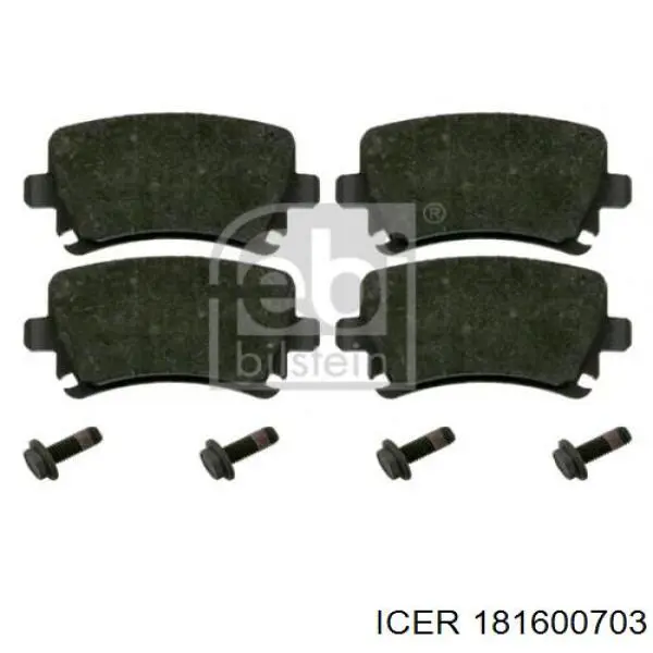 Задние дисковые колодки Icer 181600703