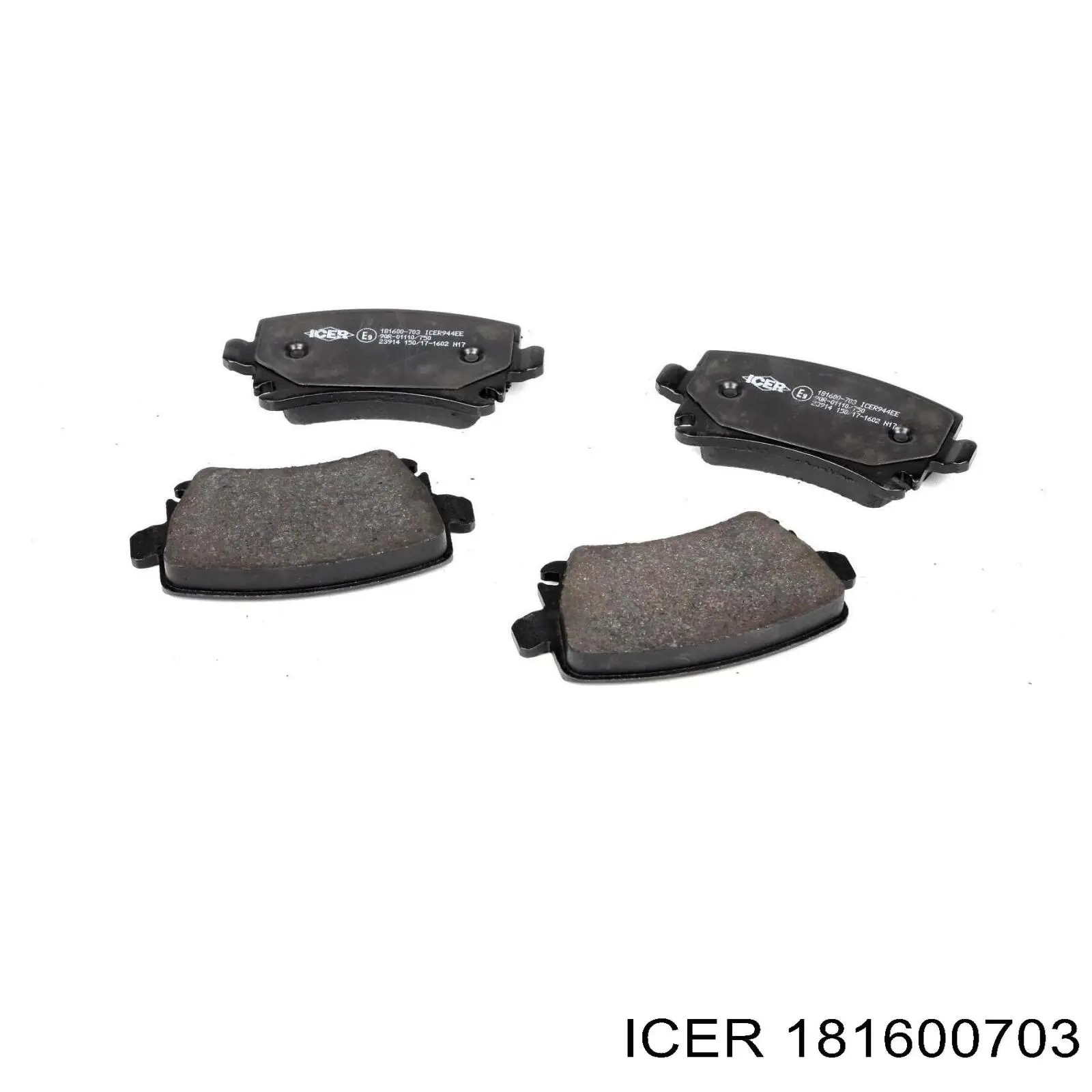 181600703 Icer Колодки тормозные дисковые комплект