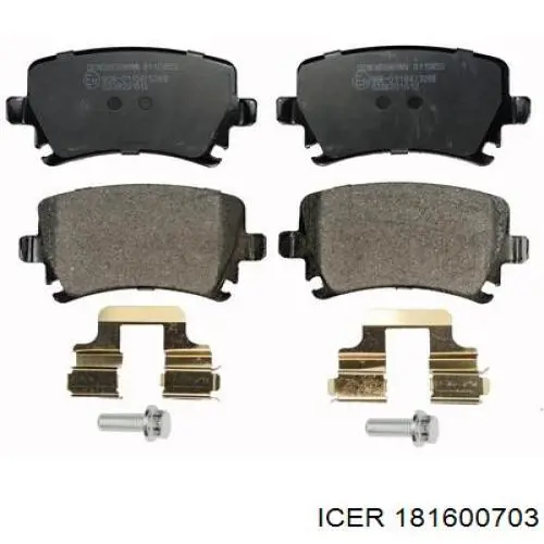 Купить 181600703 Icer Колодки тормозные задние, дисковые