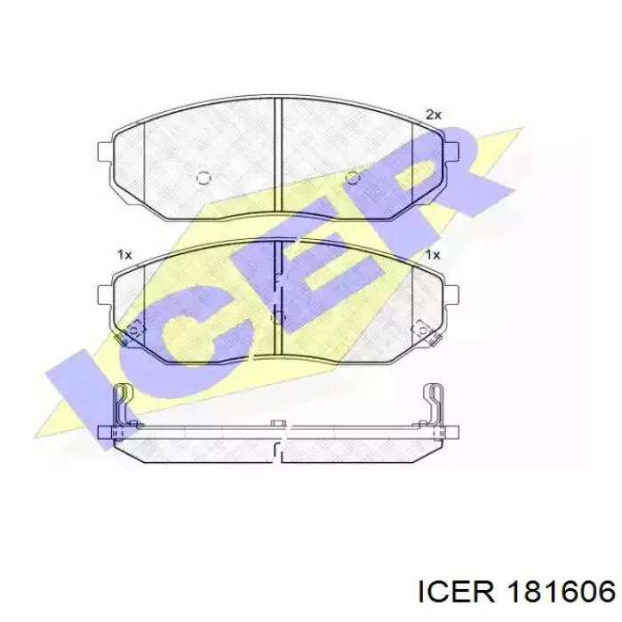 Передние тормозные колодки 181606 Icer