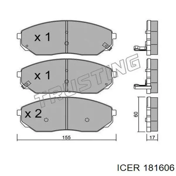 181606 Icer Колодки передние