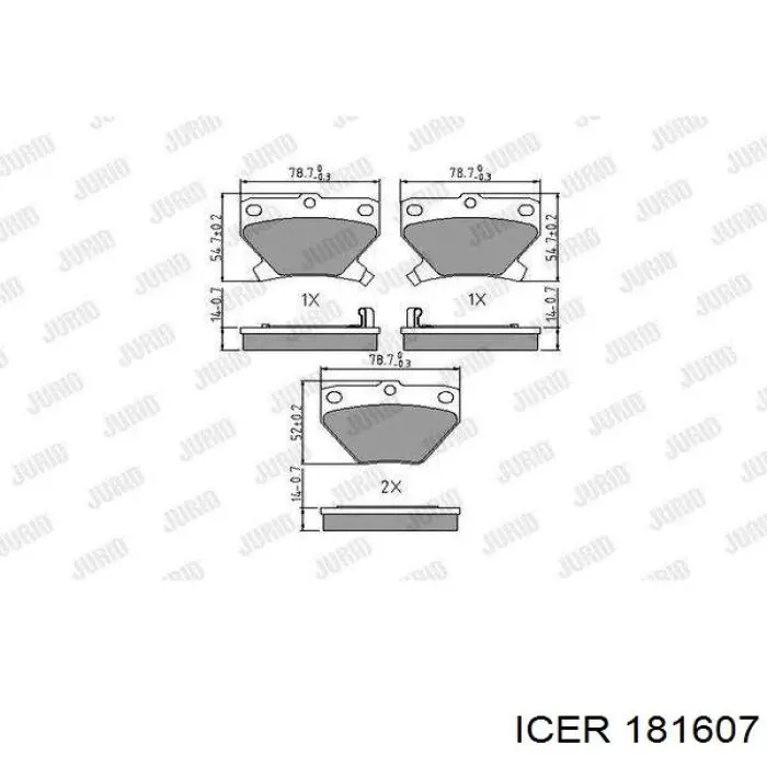 Задние дисковые колодки Icer 181607