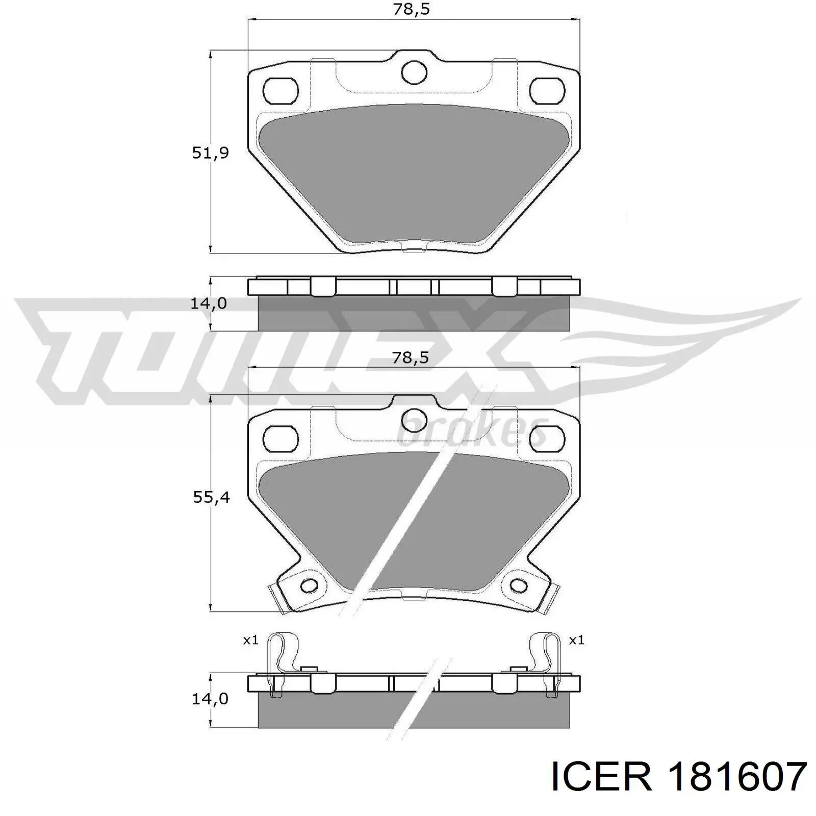 Колодки дисковые  Icer 181607 цена, от 15.43 USD