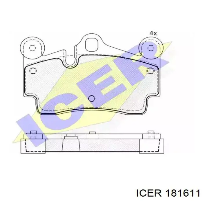 Задние тормозные колодки 181611 Icer