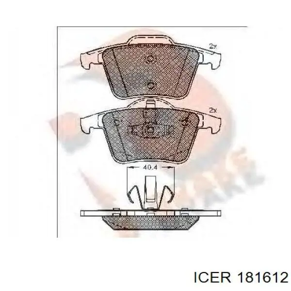 Купить 181612 Icer Колодки тормозные задние, дисковые