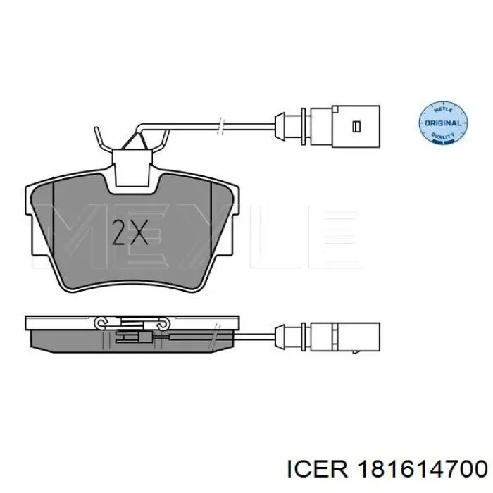 Колодки дисковые  Icer 181614700 цена, от 22.88 USD