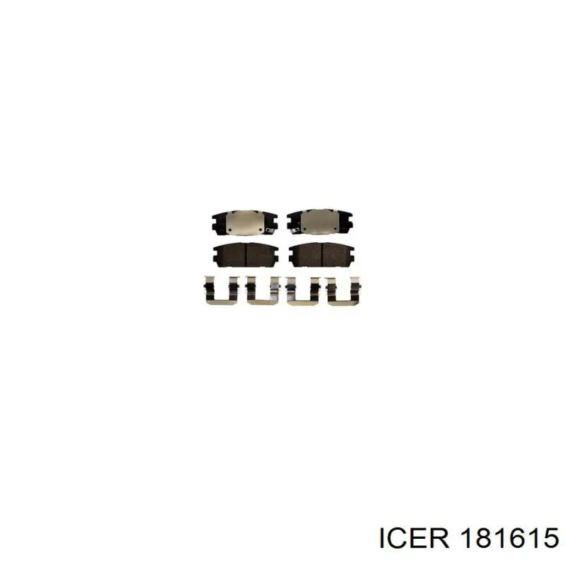 Задние тормозные колодки 181615 Icer
