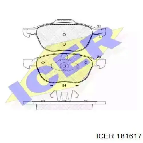 Купить 181617 Icer Колодки тормозные