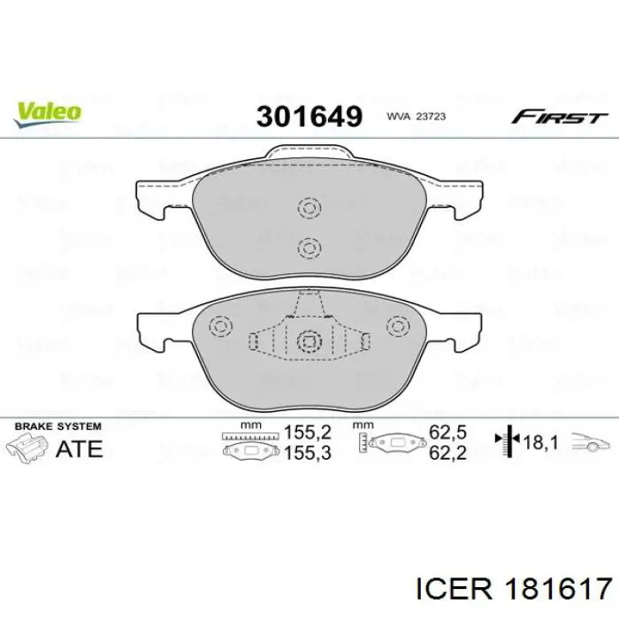 Колодки Icer 181617 цена, от 23.43 USD