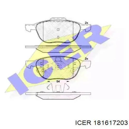 Передние тормозные колодки 181617203 Icer