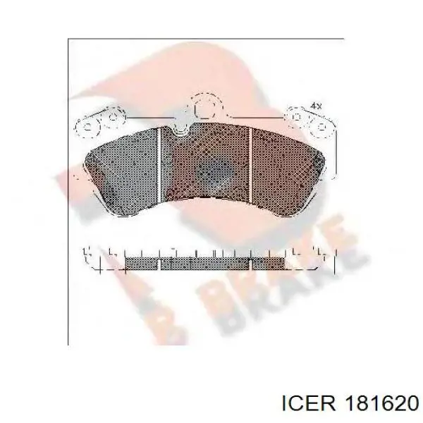Передние тормозные колодки 181620 Icer