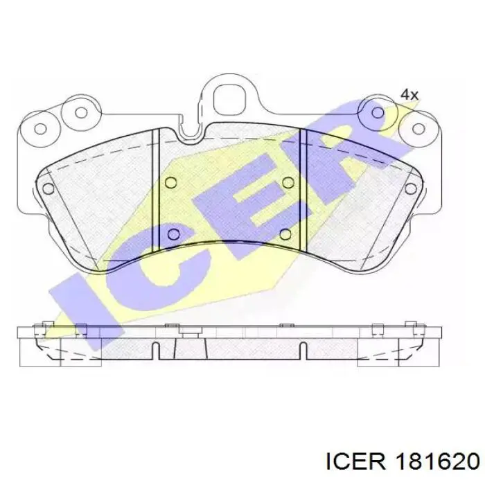 Передние тормозные колодки 181620 Icer