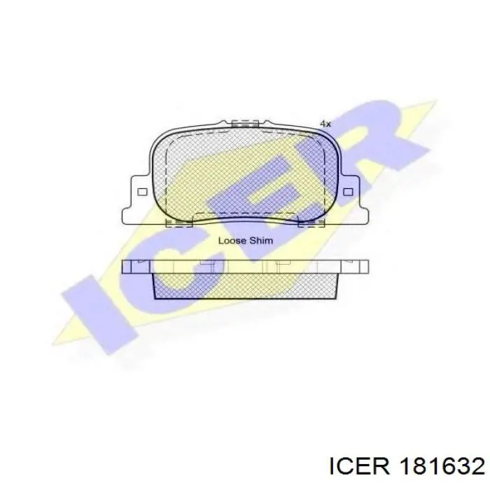 Купить 181632 Icer Колодки тормозные