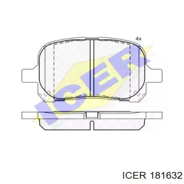 Передние тормозные колодки 181632 Icer