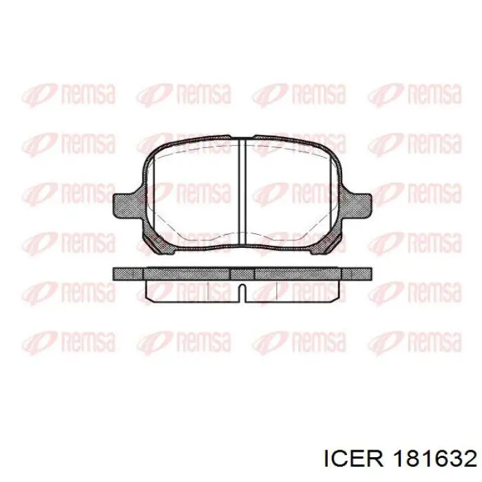 Передние тормозные колодки 181632 Icer