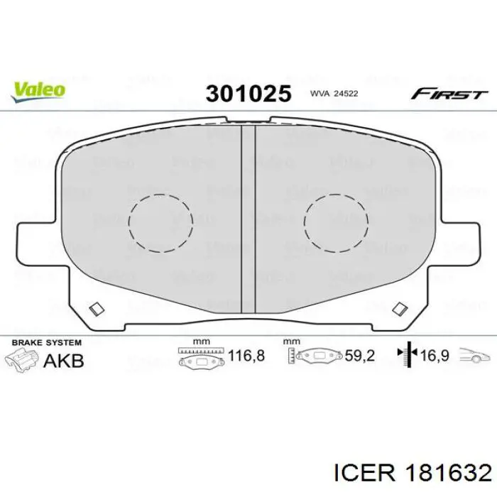 Колодки Icer 181632 цена, от 17.62 USD