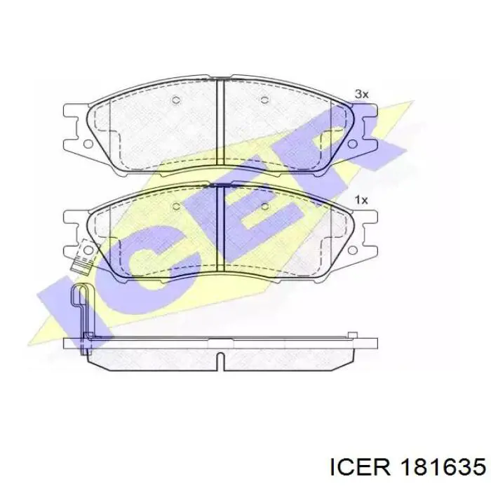 Передние тормозные колодки 181635 Icer