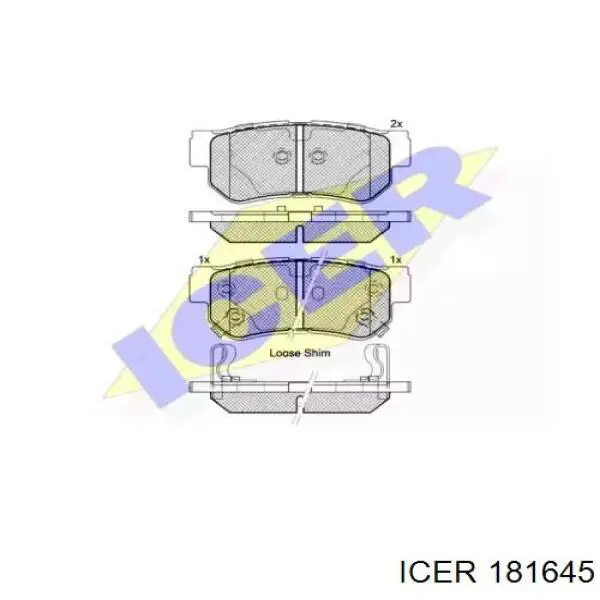 Колодки дисковые  Icer 181645 цена, от 15.30 USD