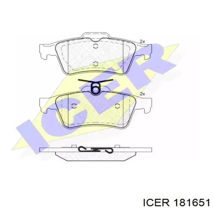 181651 Icer колодки тормозные задние дисковые