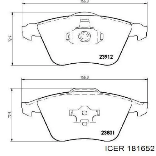 Купить 181652 Icer Колодки тормозные