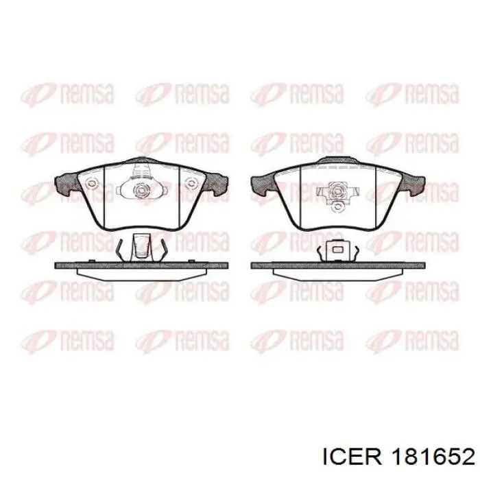 Передние тормозные колодки 181652 Icer