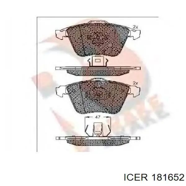 Тормозные колодки Icer 181652