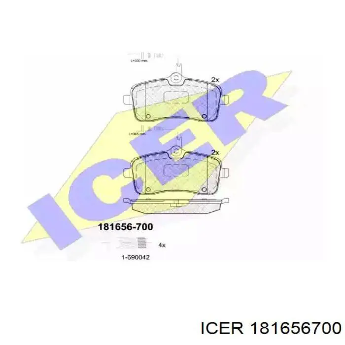 Передние тормозные колодки 181656700 Icer