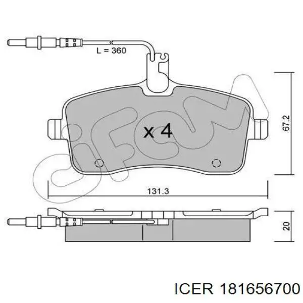 Колодки Icer 181656700 цена, от 27.04 USD