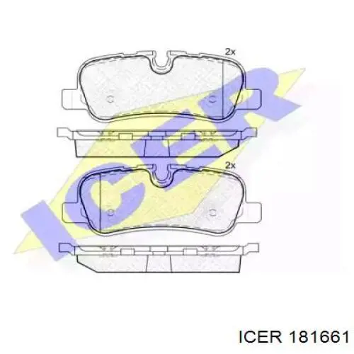 181661 Icer колодки тормозные задние дисковые