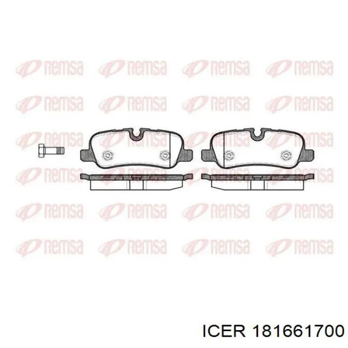 Колодки дисковые  Icer 181661700 цена, от 23.92 USD