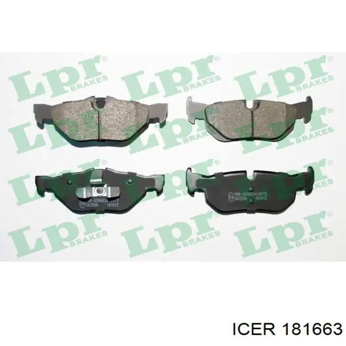 Купить 181663 Icer Колодки тормозные задние, дисковые