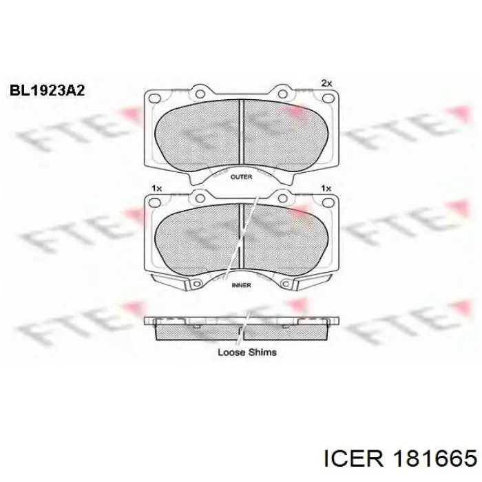Колодки Icer 181665 цена, от 29.30 USD