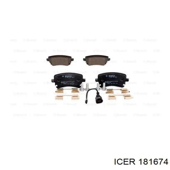 Купить 181674 Icer Колодки тормозные задние, дисковые