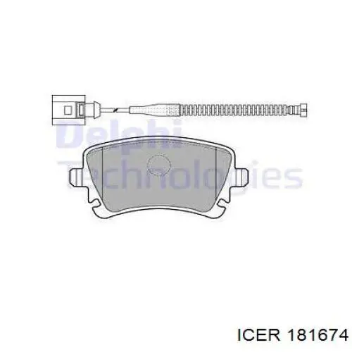 Задние тормозные колодки 181674 Icer