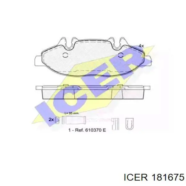 Передние тормозные колодки 181675 Icer