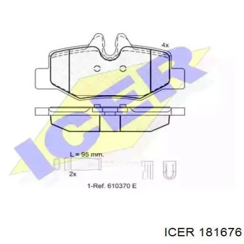 181676 Icer колодки тормозные задние дисковые