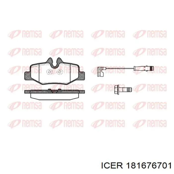 Купить 181676701 Icer Колодки тормозные задние, дисковые