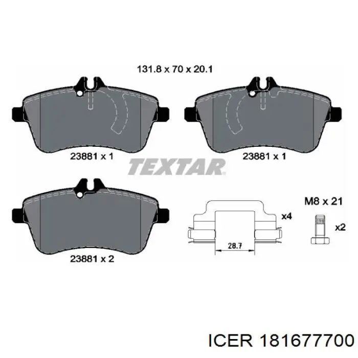 Колодки Icer 181677700 цена, от 27.35 USD
