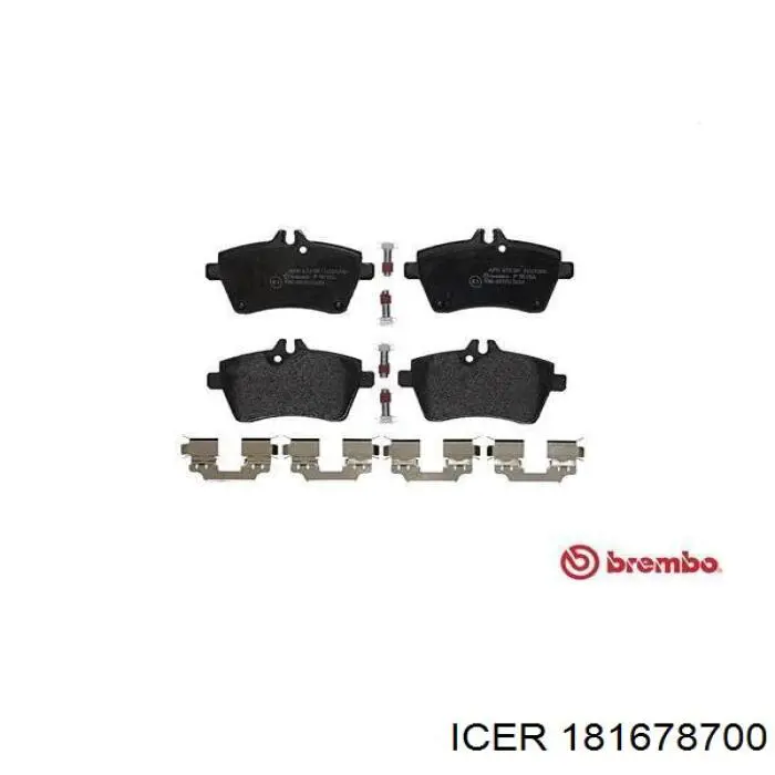 Тормозные колодки Icer 181678700