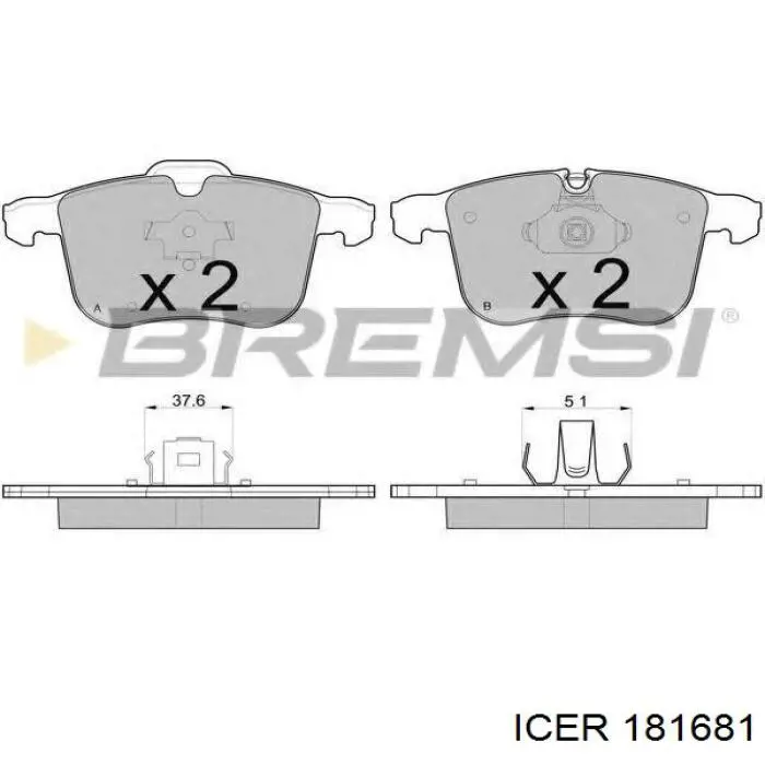 181681 Icer Колодки передние
