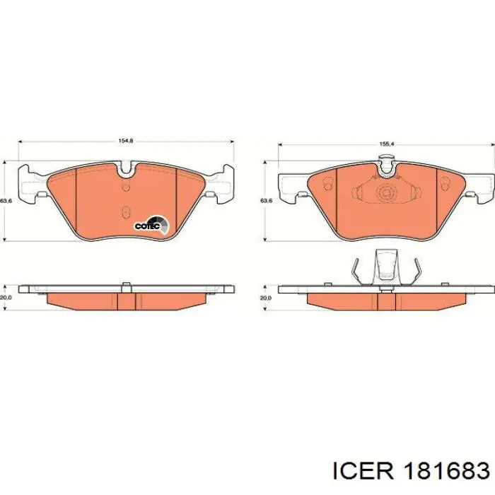 181683 Icer Колодки передние