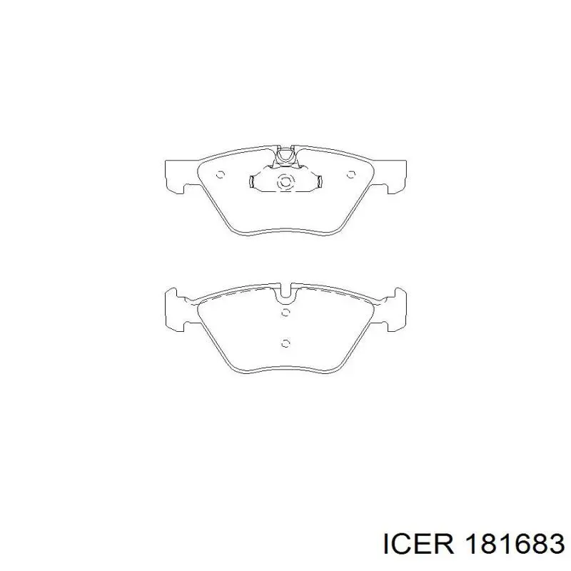 Передние тормозные колодки 181683 Icer