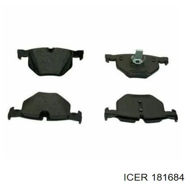 Задние тормозные колодки 181684 Icer