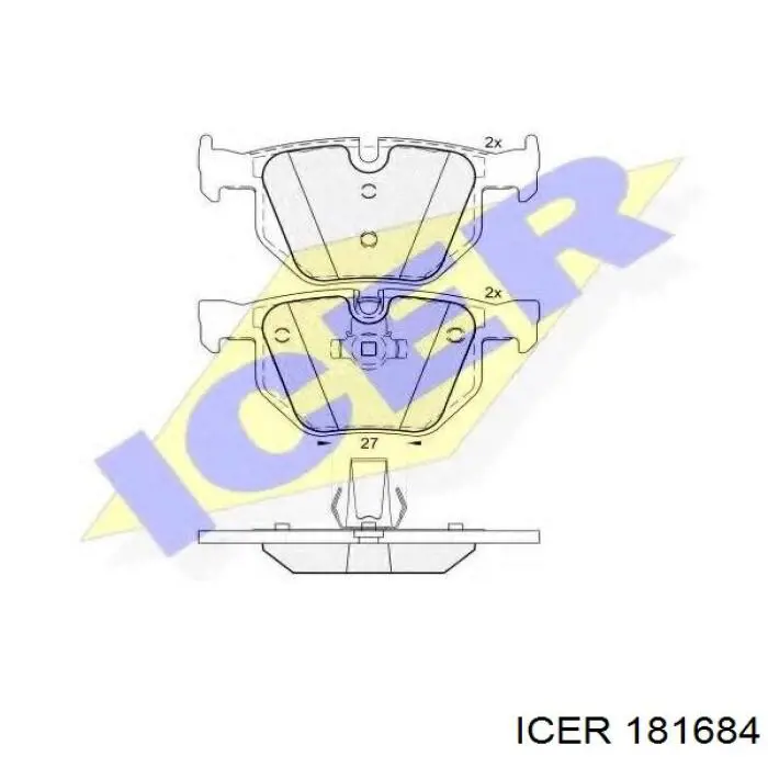 181684 Icer Колодки тормозные дисковые комплект