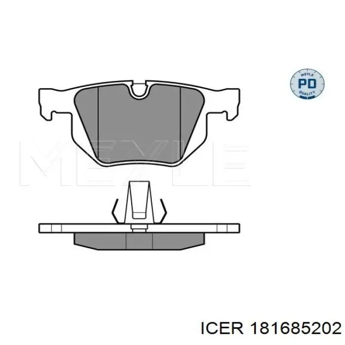 Задние дисковые колодки Icer 181685202