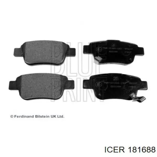 Задние тормозные колодки 181688 Icer