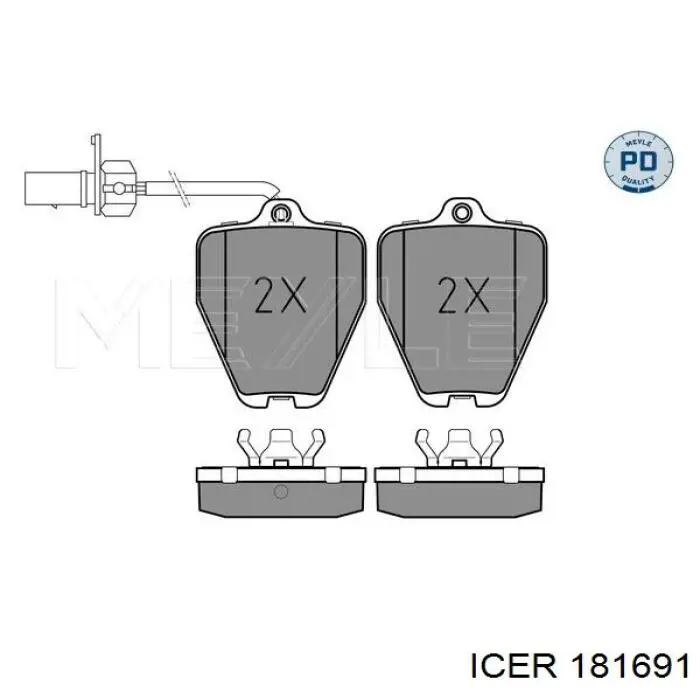 Колодки Icer 181691 цена, от 41.78 USD